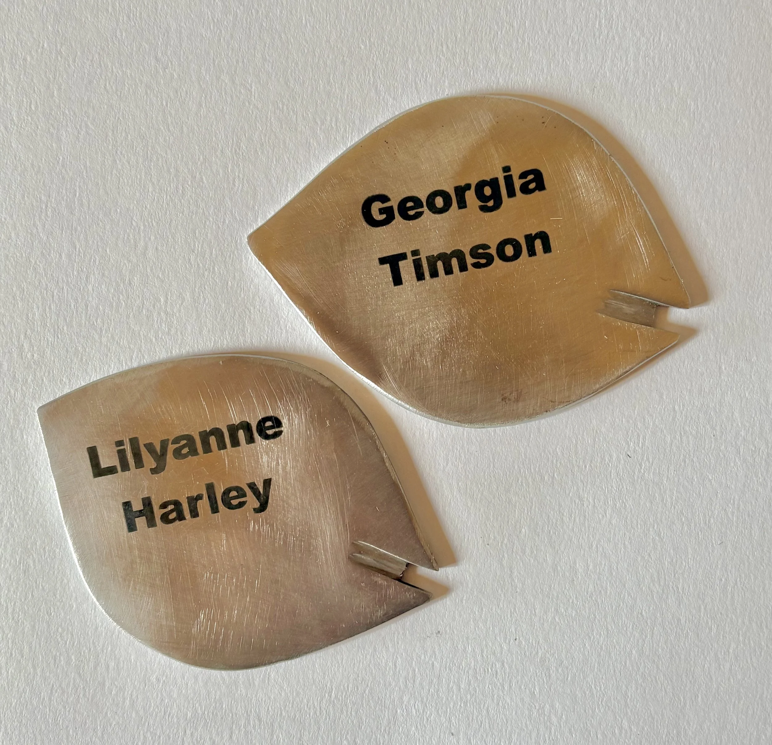 “Detail of personalised memorial leaves designed to be added to the Memory Tree over time.”