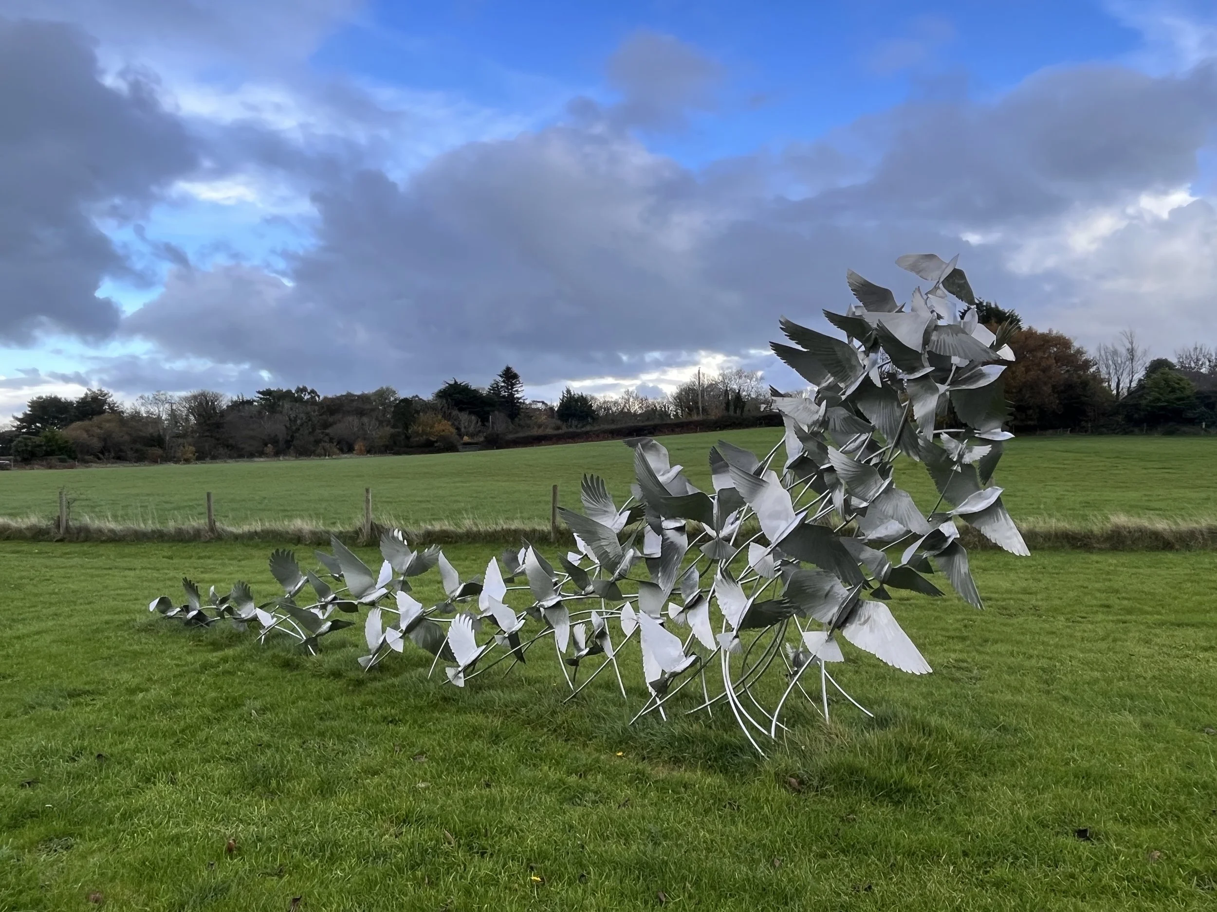 Birds in the Sky — Monumental Stainless Steel Sculpture Commission