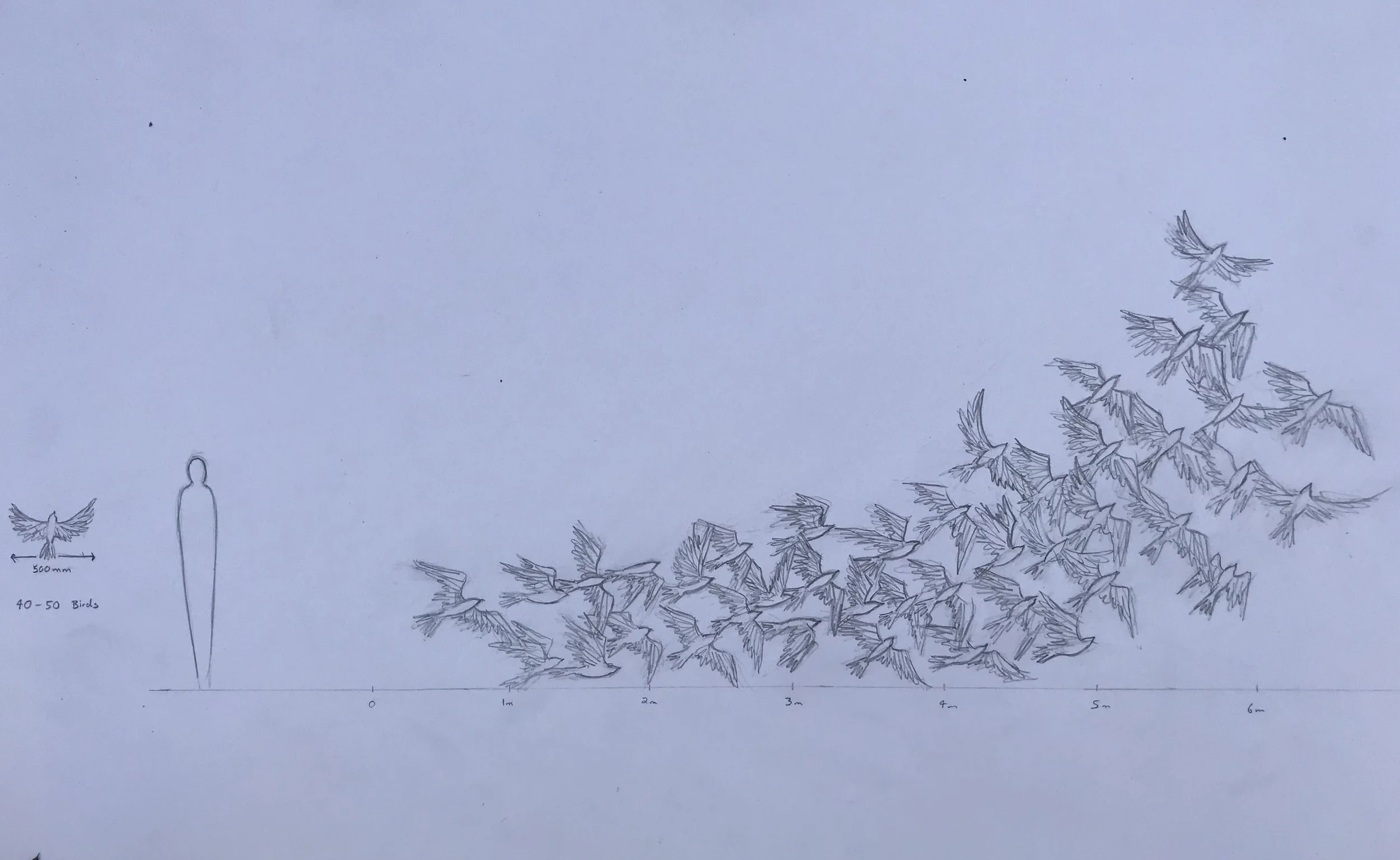 Concept Drawing for Bespoke Monumental Sculpture
