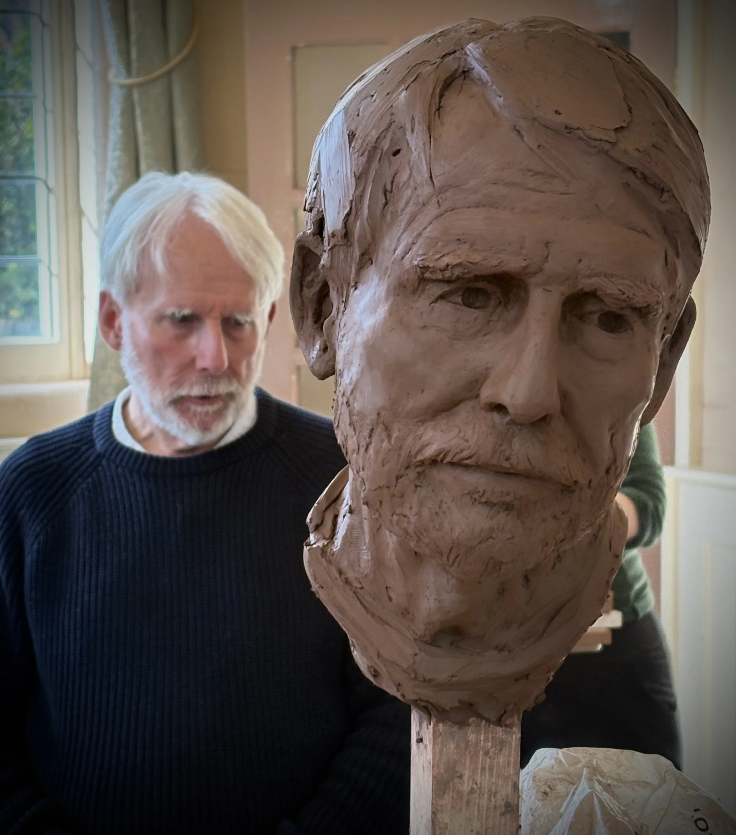 Portrait sculpture in clay by James Sutton