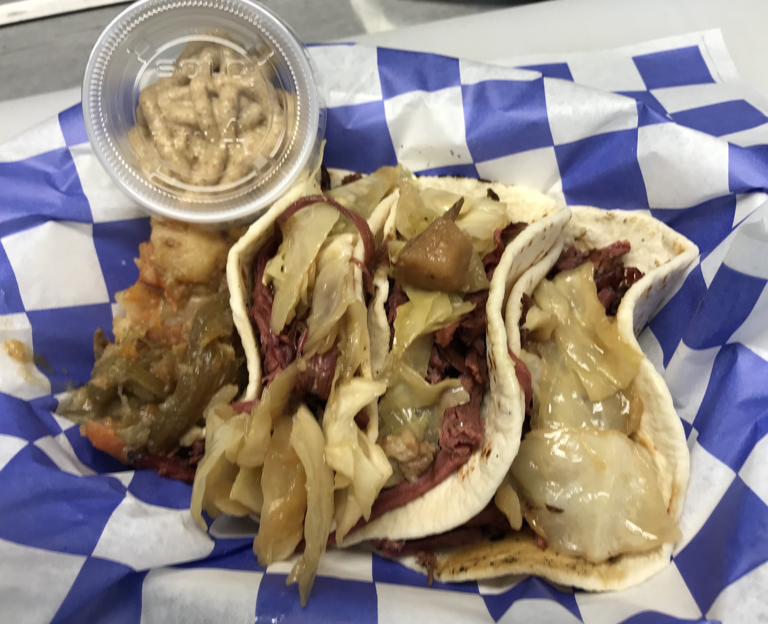 Corned Beef and Cabbage Street Tacos