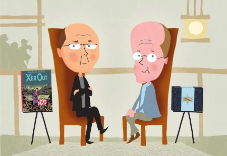 Chris Ware and Charles Burns at Unity Temple