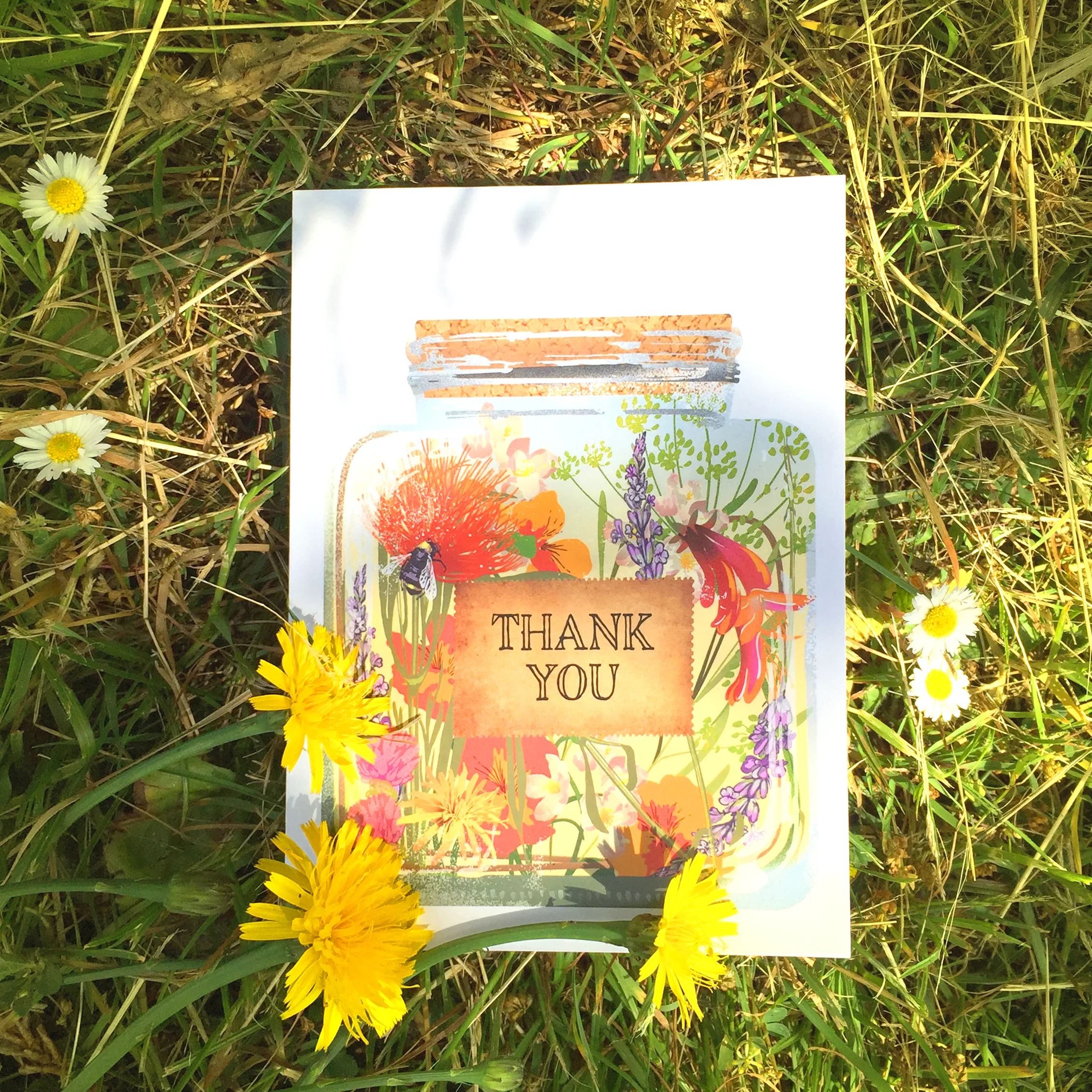 LI NC01 Thank you Blank Note