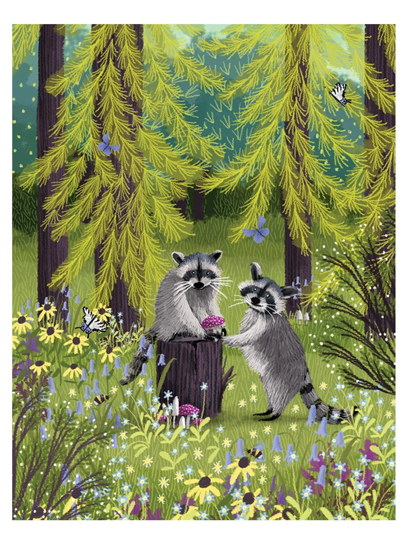 Raccoon Friends Birthday