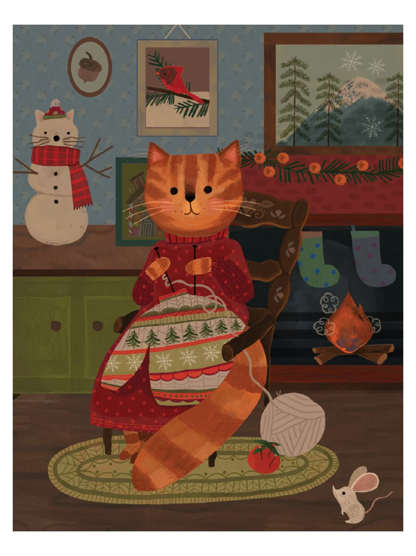 NSX046 Holiday Sweater Cat