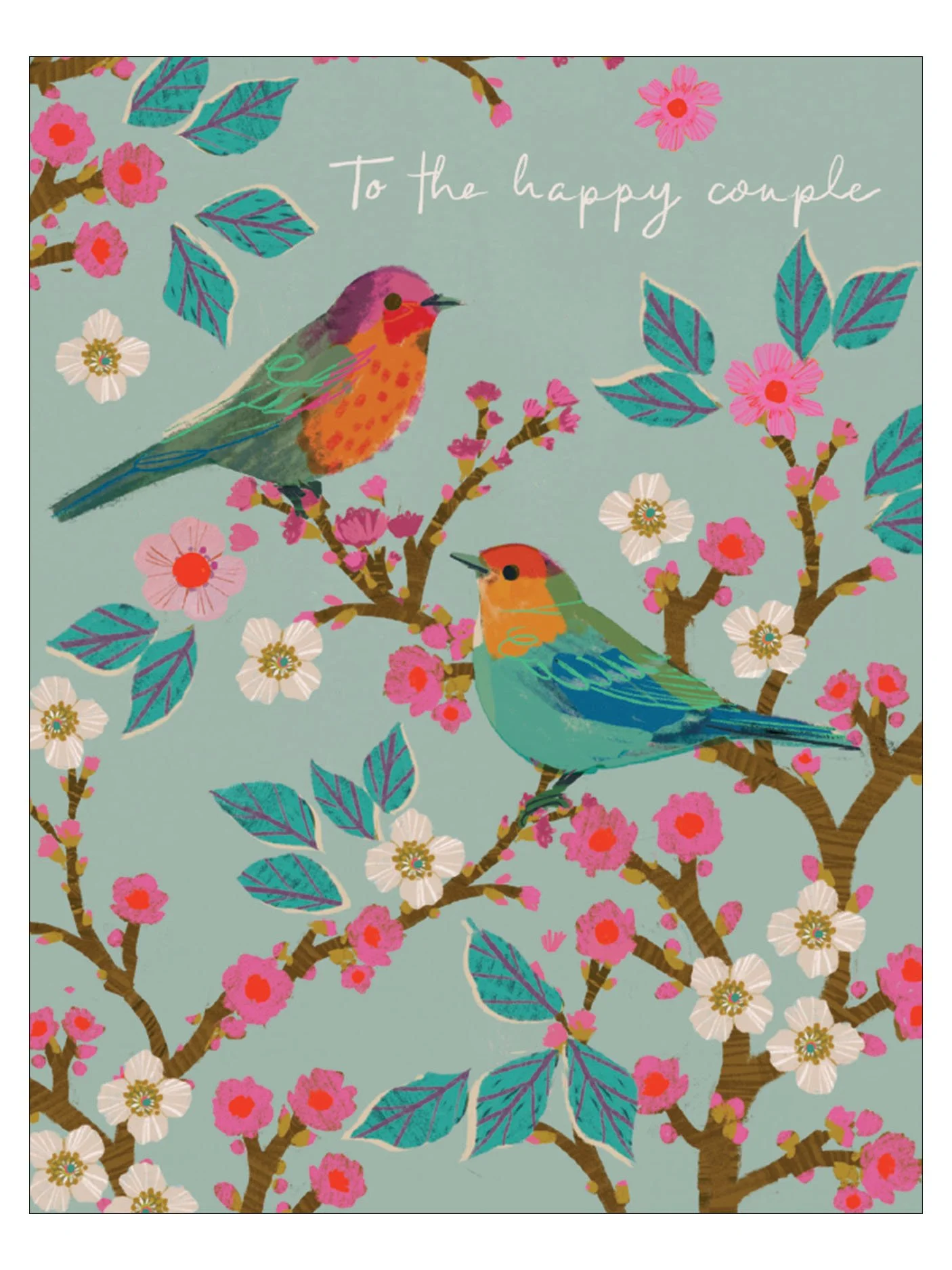 Floral Finch Couple