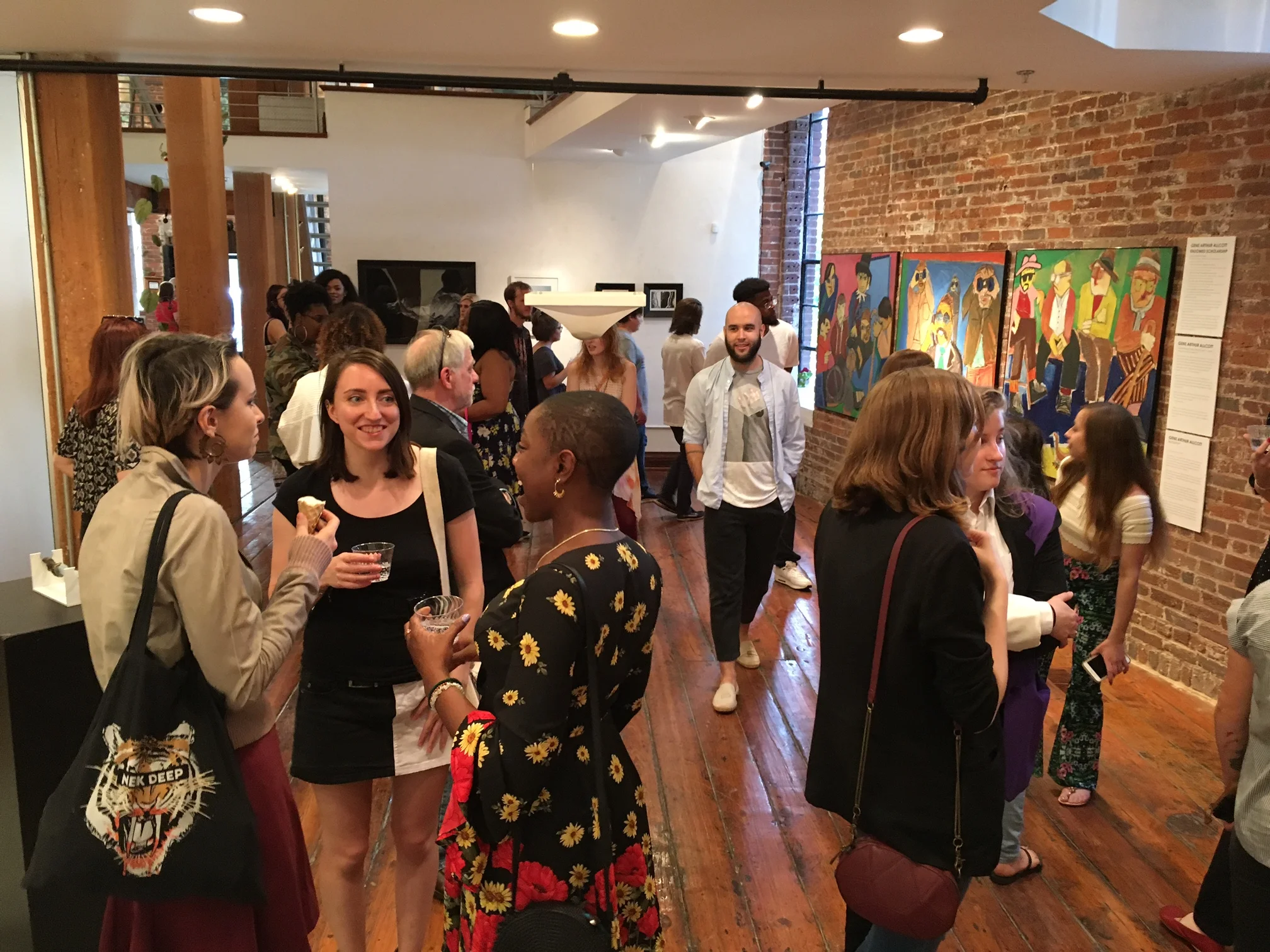 2018 Friends of Gene Exhibit, Besharat Gallery . Gene’s Redeeming of Life is visible on right wall..