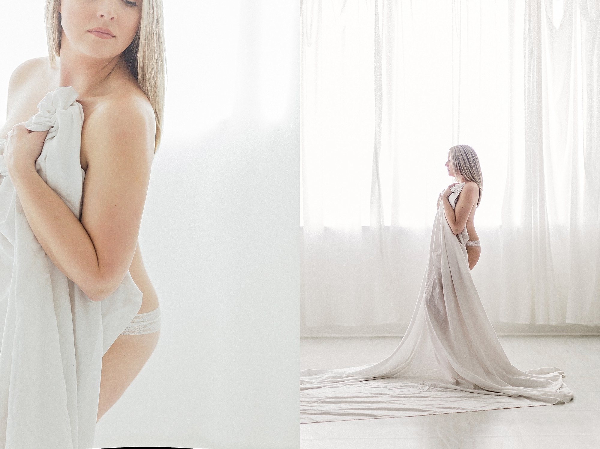bright and airy intimate boudoir photo shoot