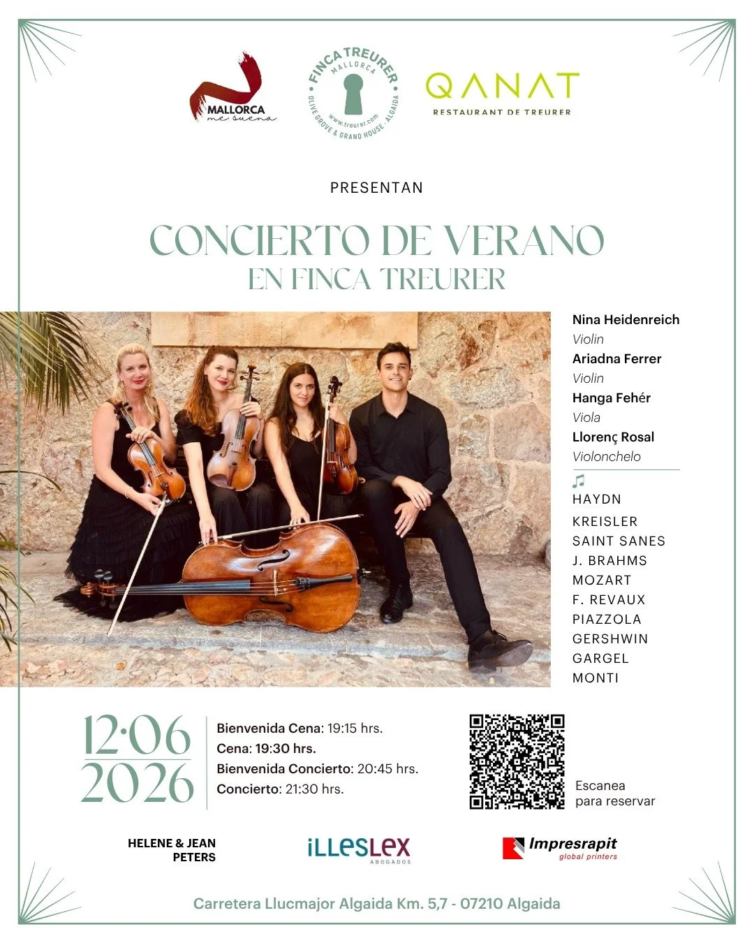 CONCIERTO DEL VERANO EN LA Finca Treurer