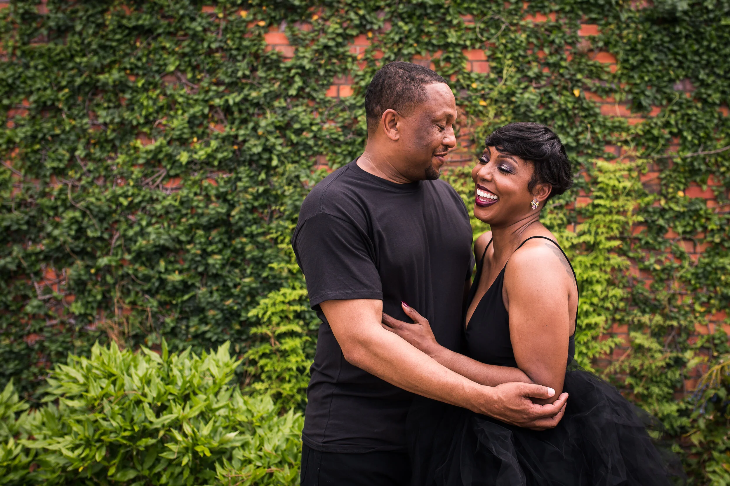 African-American couple laughing
