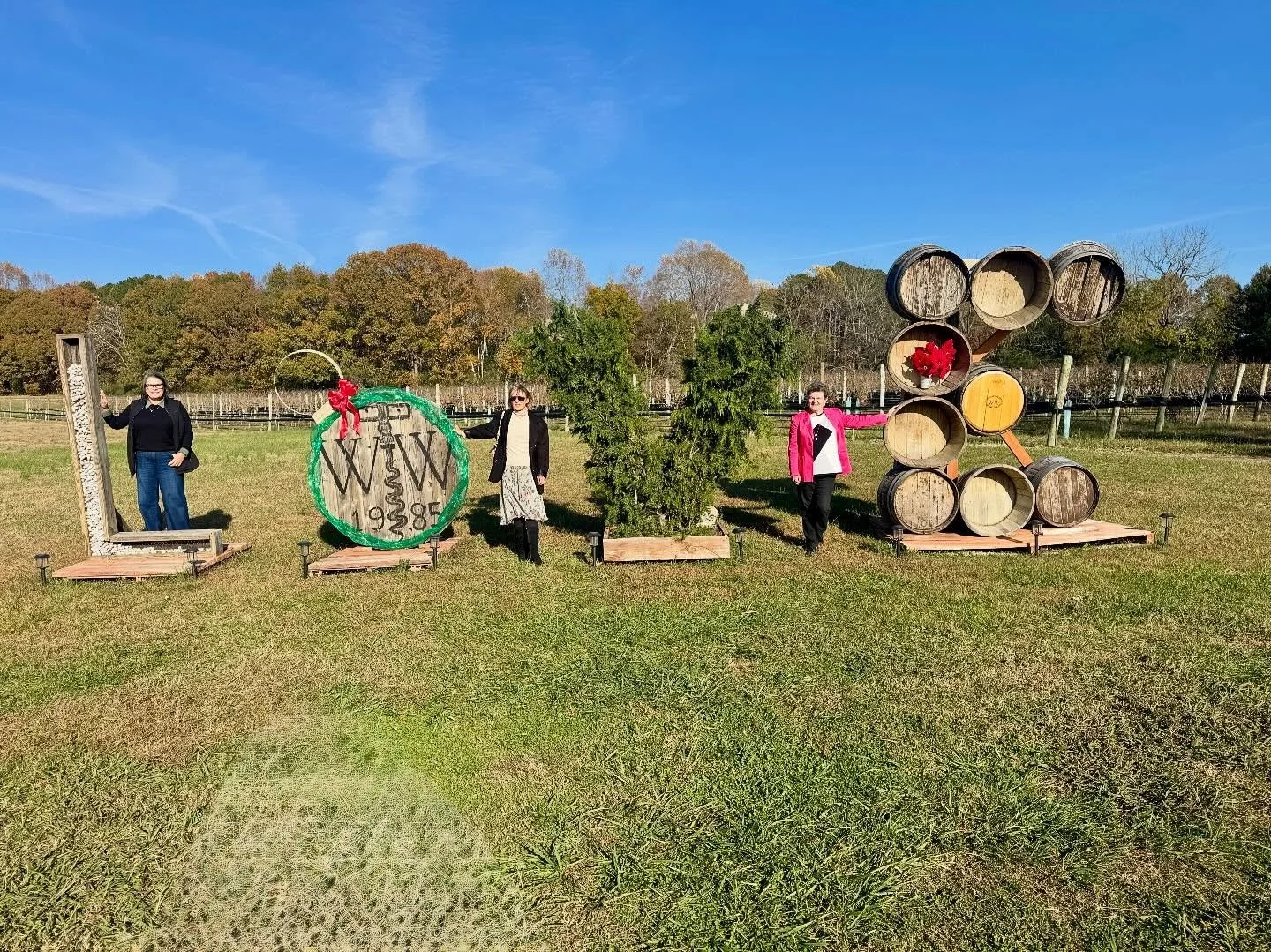 A beautiful afternoon, sharing laughter, and great food with my friends at the  Williamsburg winery. @williamsburgwinery