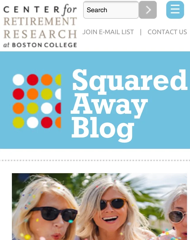 Boston College's Center for Retirement Research Article
