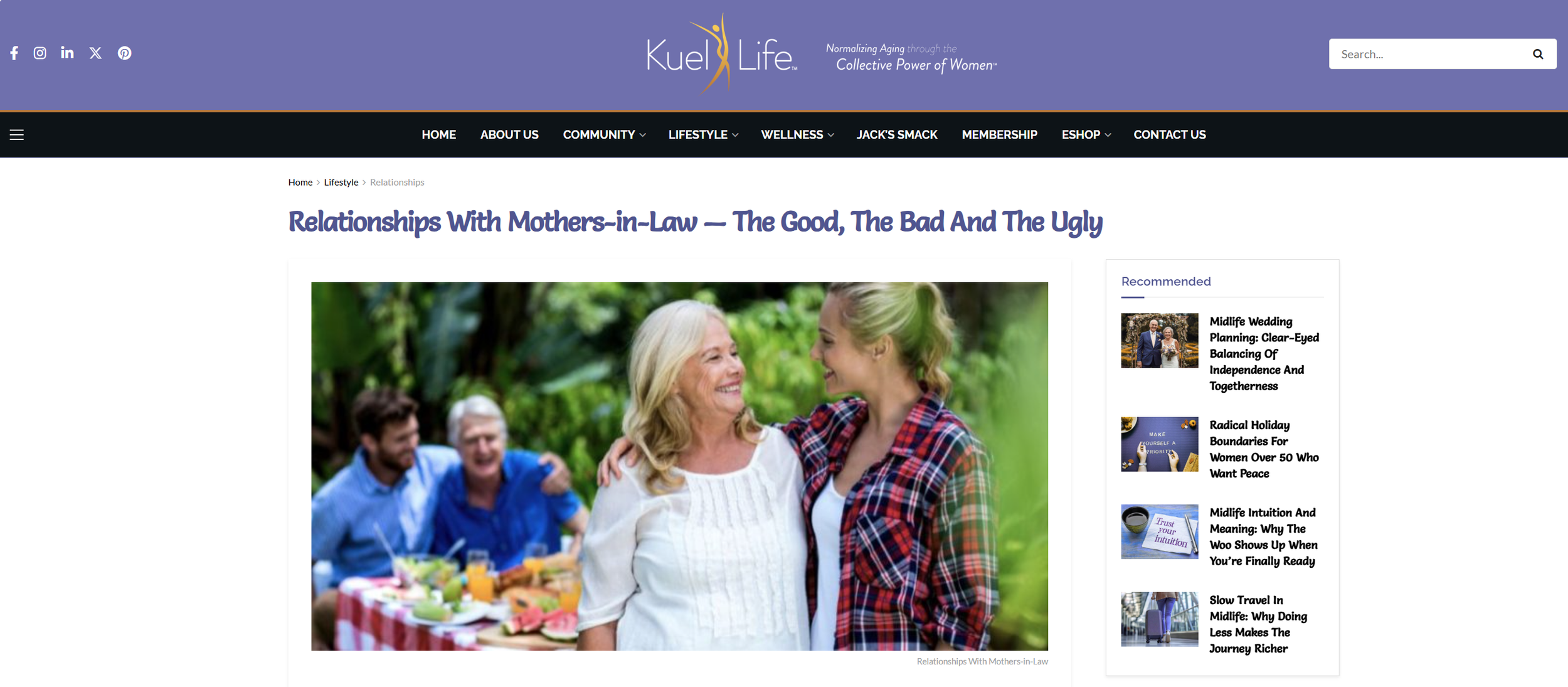 For Kuel Life: Relationships with Mothers-in-Law--The Good, The Bad and the Ugly