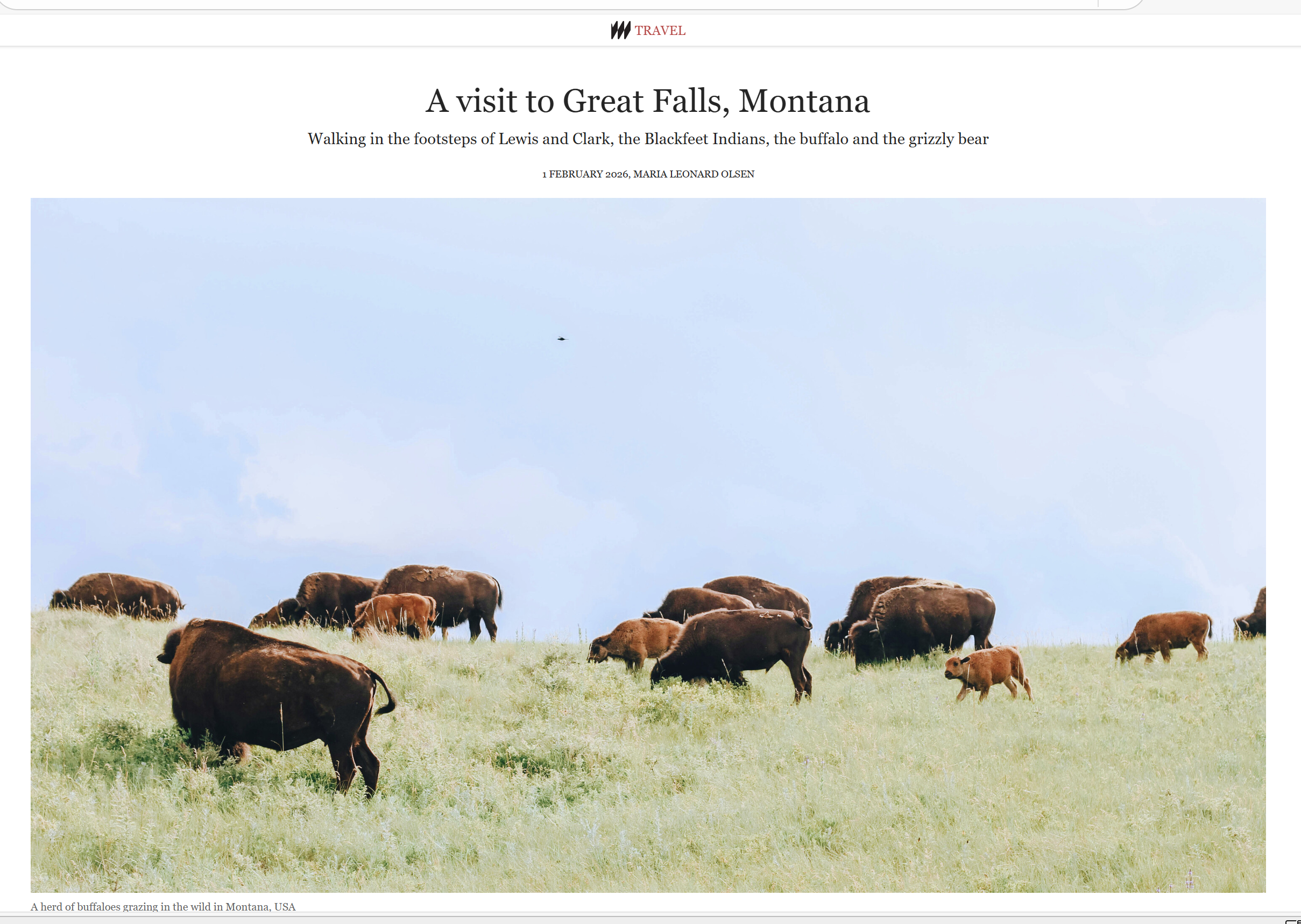 A Piece for Meer on Great Falls, Montana