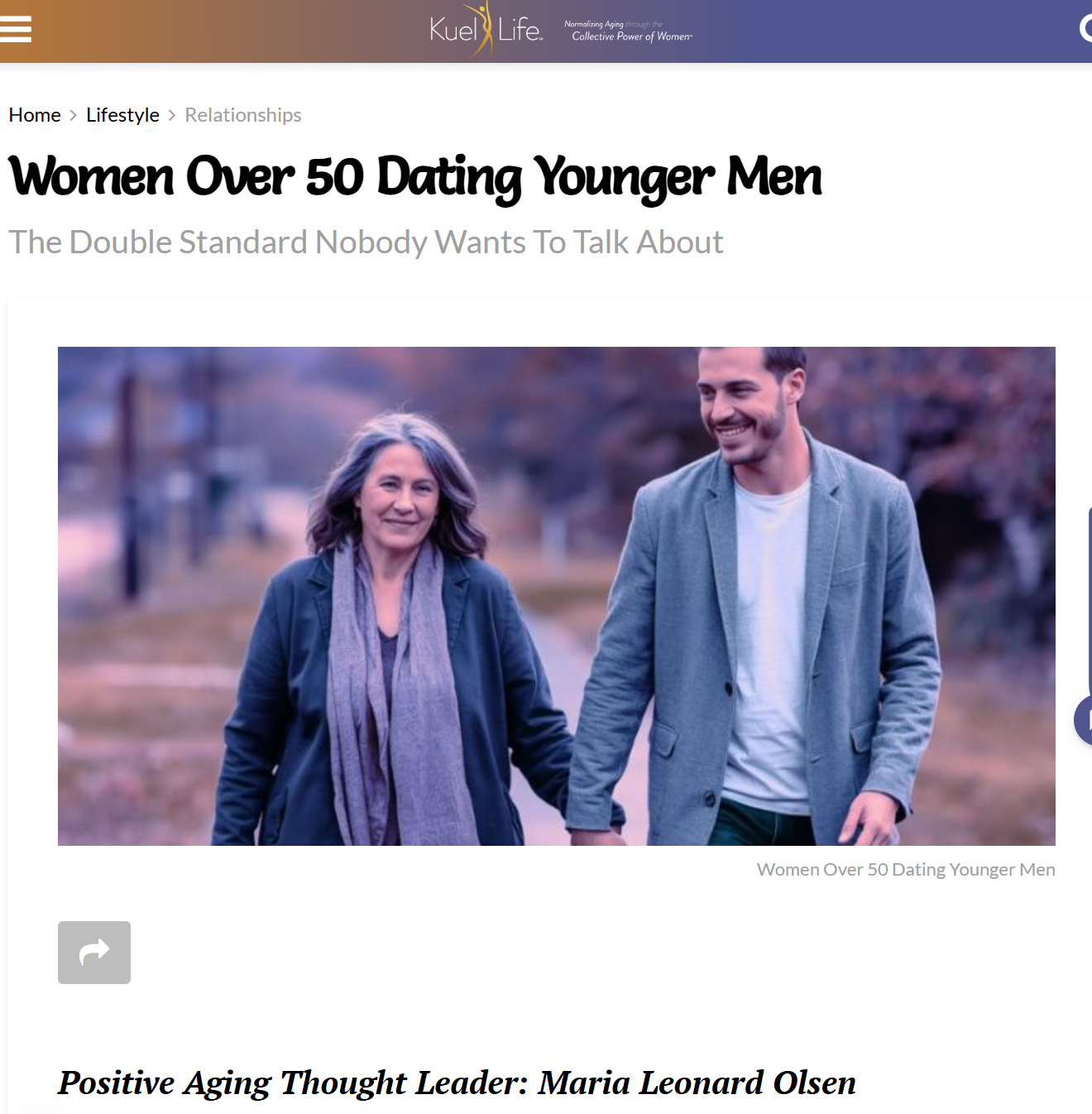 Women Over 50 Dating Younger Men -- The Double Standard Nobody Wants To Talk About