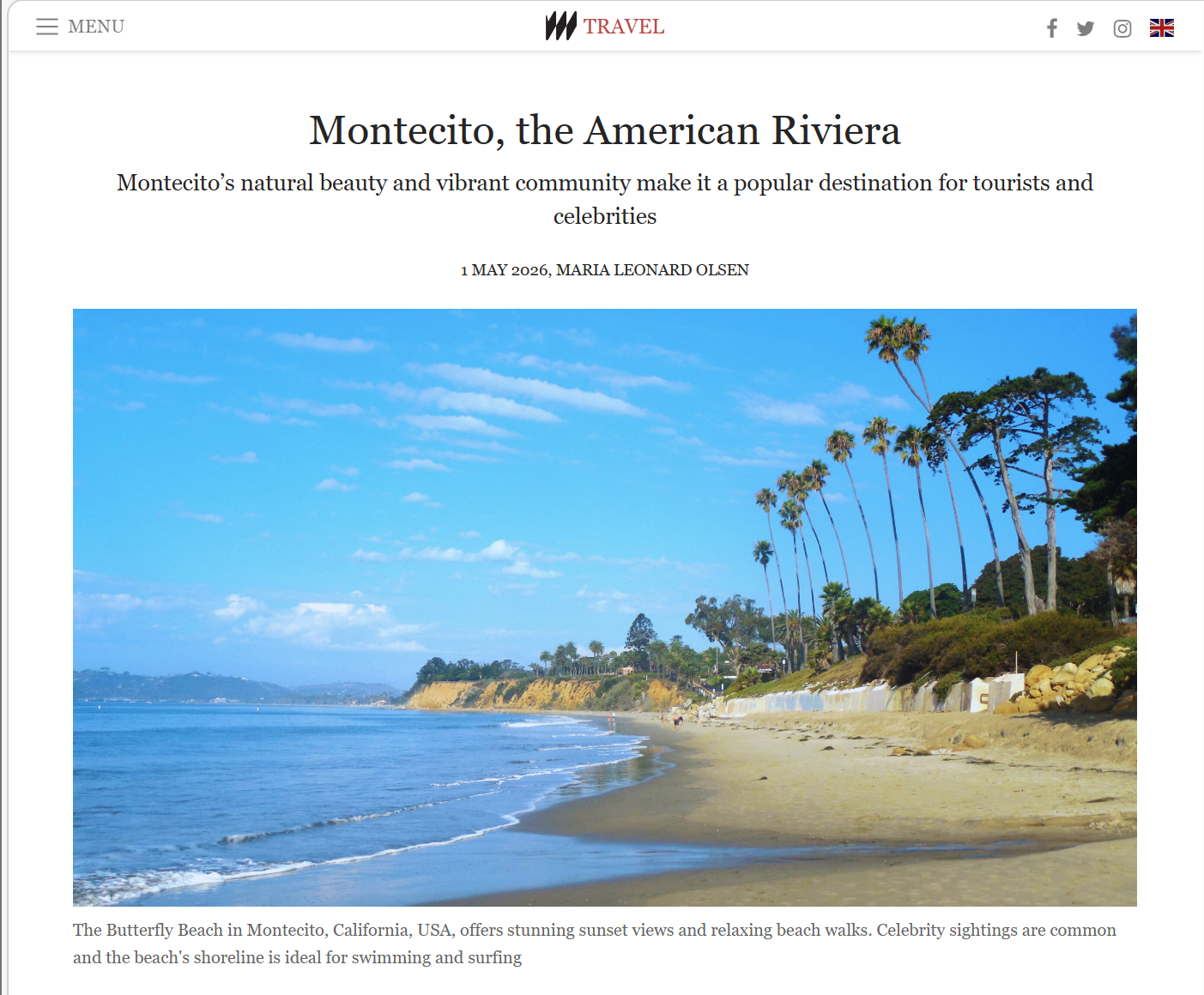 Article for Meer on Montecito, the American Riviera