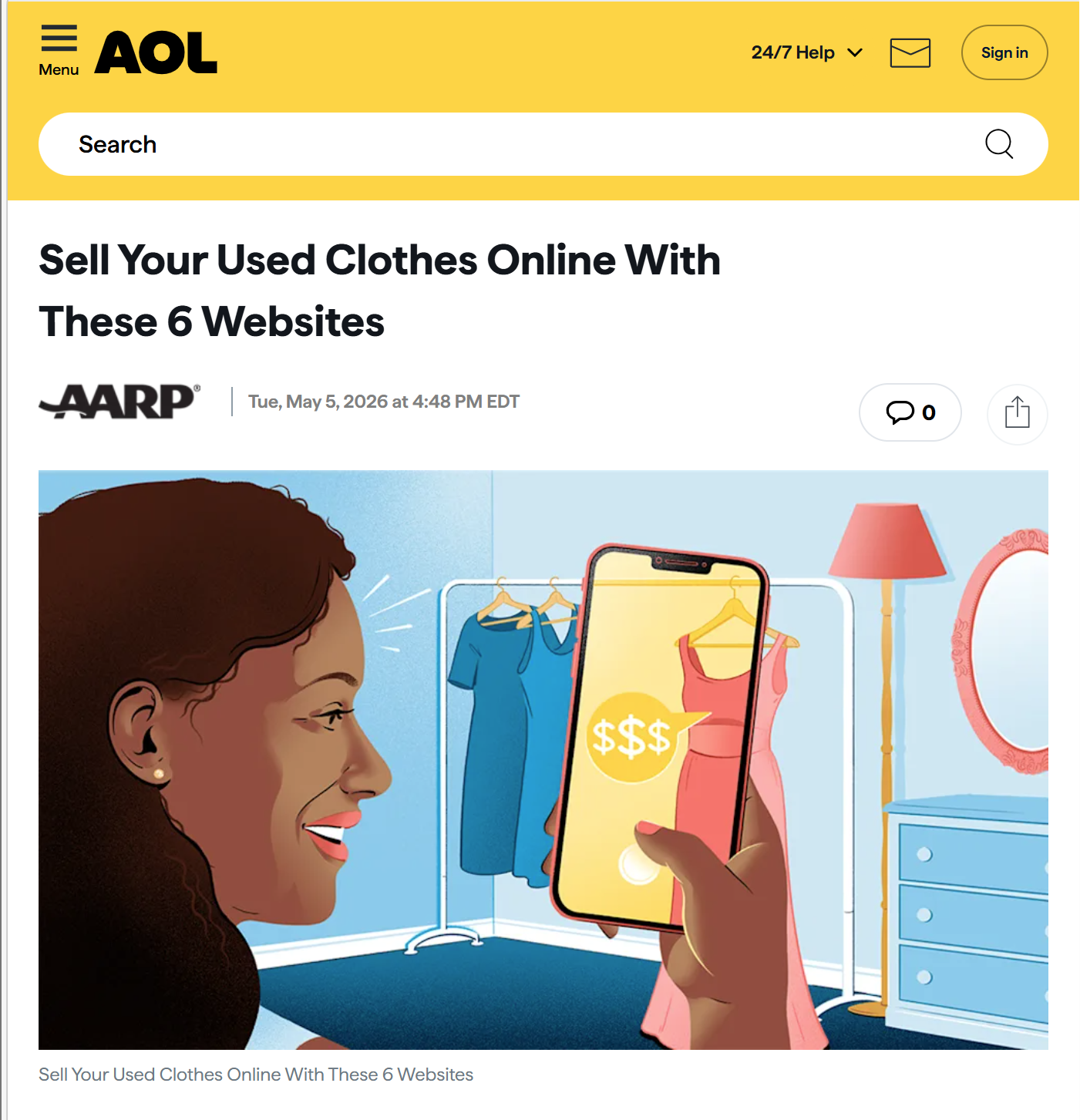 Featured in an Article on Selling Used Clothes