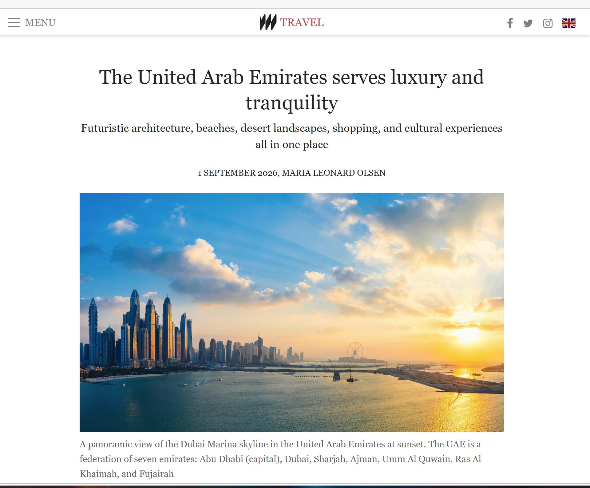 My Piece on the UAE for Meer