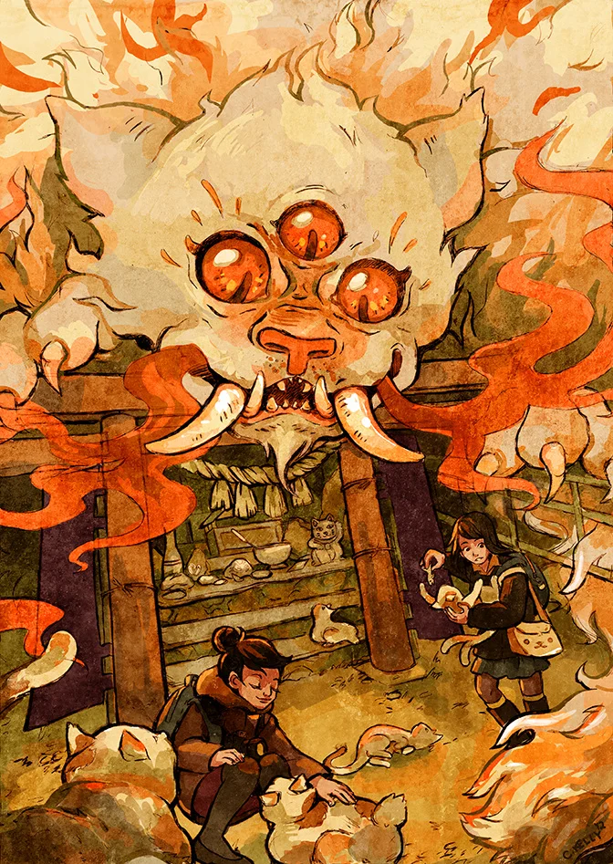 The Terror on Tashirojima Island concept illustration