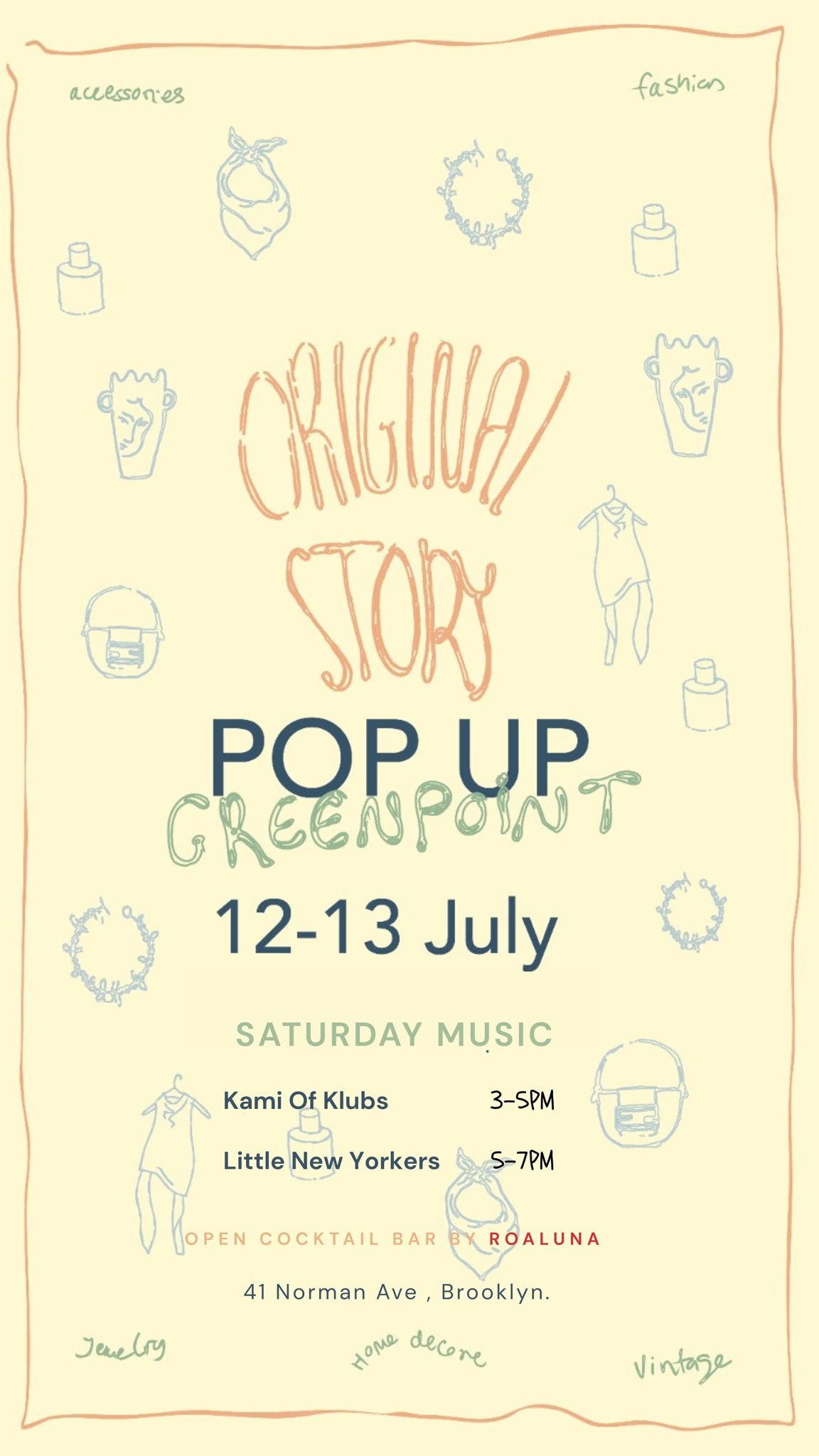 July 12th Pop Up in Greenpoint, Brooklyn