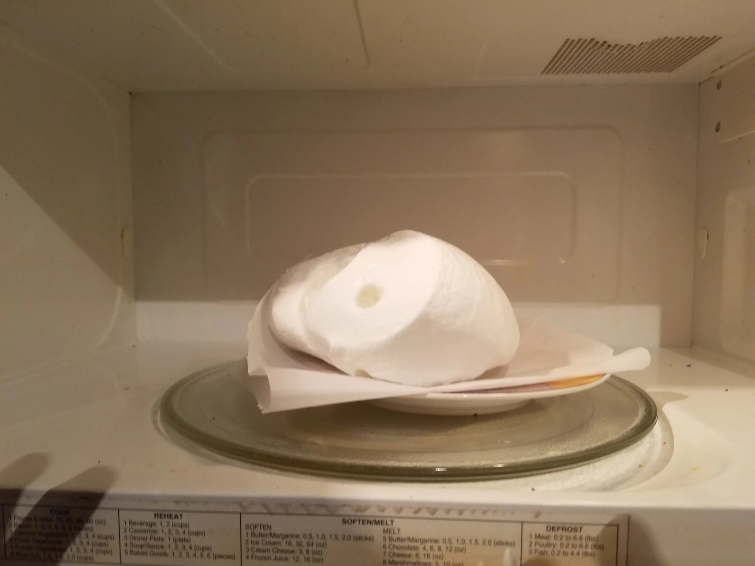 A 30-second microwaved marshmallow. Chewy!
