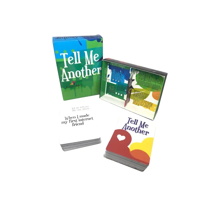 Re-designed Tell Me Another with splashy colors and graphics reflecting the fun of the game. You can click on image to go directly to purchase of the game!