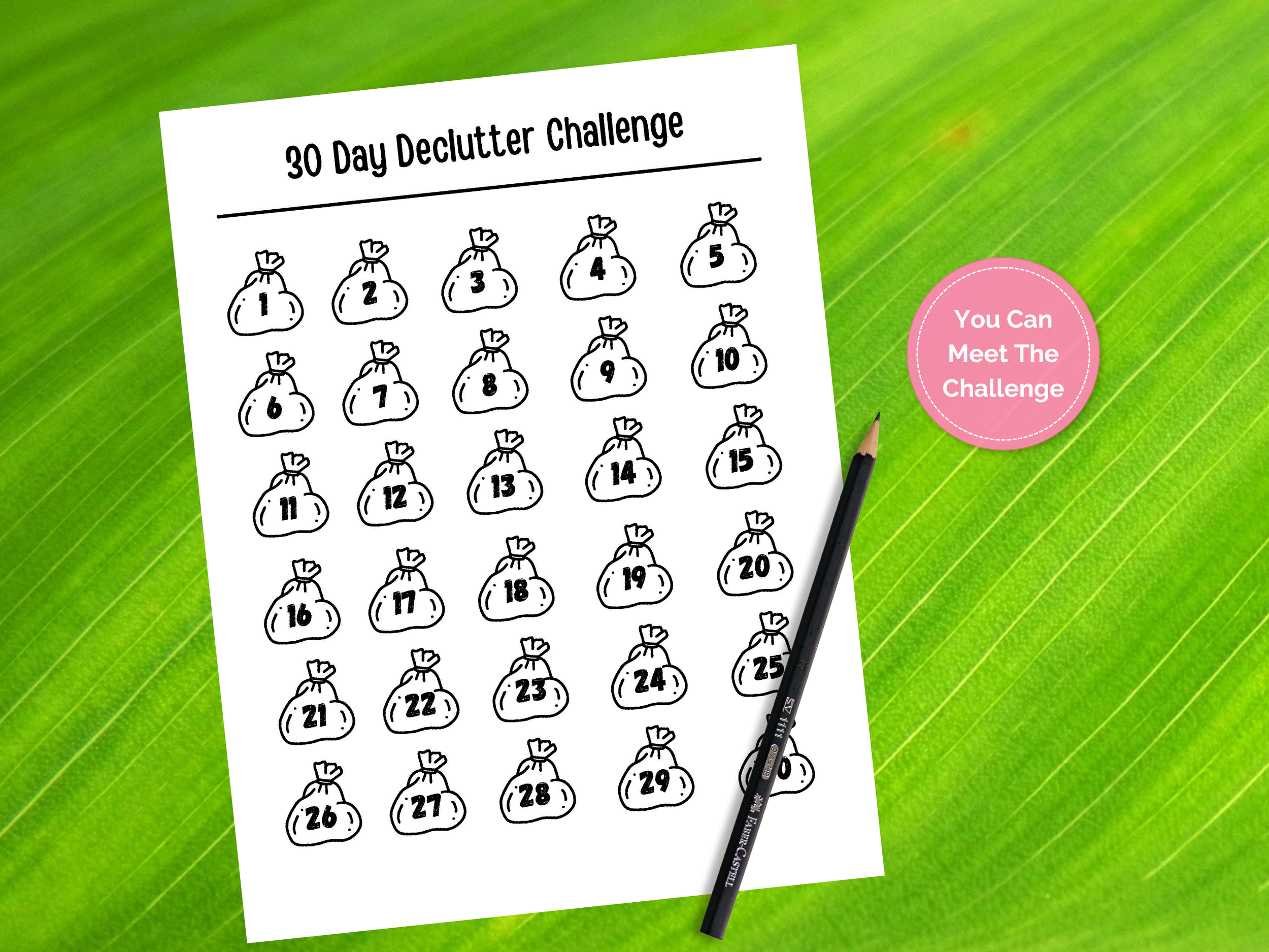 Declutter Challenge Tracker Declutter Challenge Tracker Checklist Printable To Organize Like a Boss