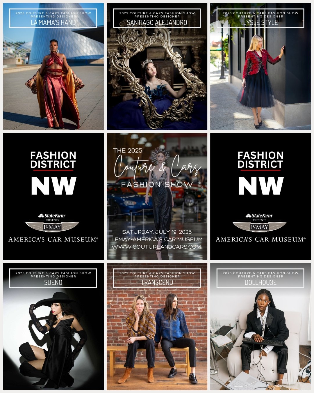 We are excited for the 2025 Couture &amp; Cars Fashion Show on Saturday, July 19th at the LeMay-America's Car Museum.

We have an amazing group of showcasing designers for this years show, more information visit https://www.coutureandcars.com/2025-de