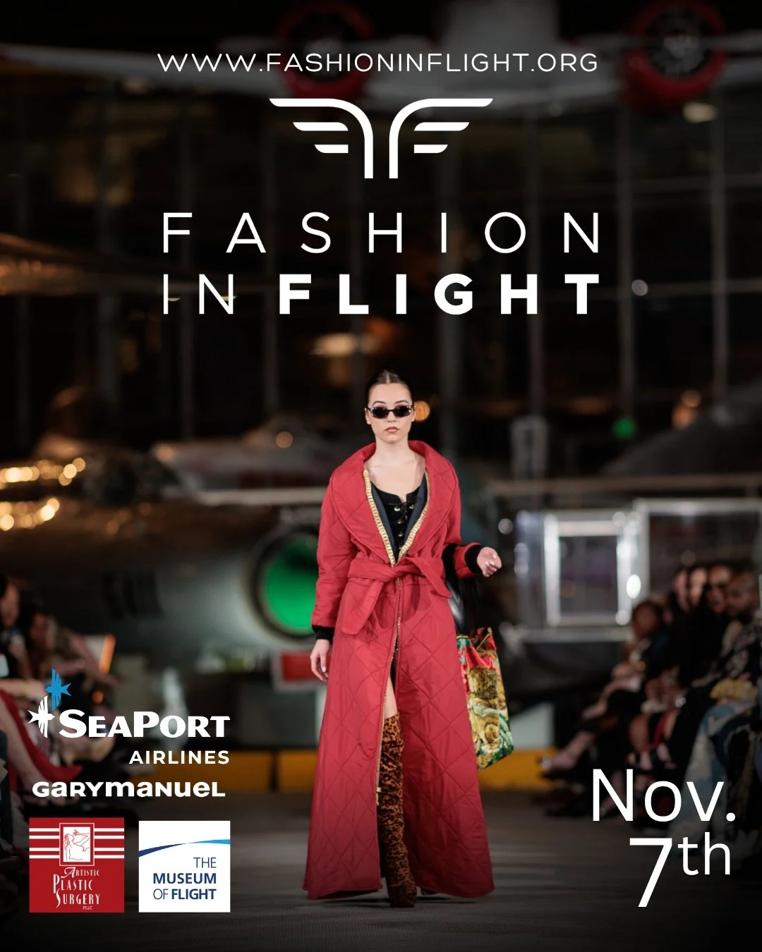 FASHION IN FLIGHT is back! Join us for the 4th annual event on Saturday, November 7th, and experience a runway celebration you won&rsquo;t want to miss. Tickets are on sale now&mdash;reserve yours before they take off! 

For more information on Fashi
