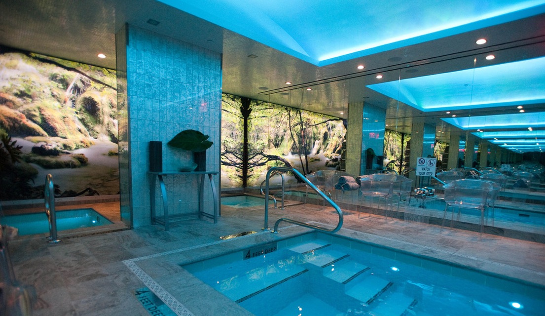 The Chatwal Hotel Spa NYC LED back lit large scale mural on vinyl in collaboration with Alan Lanigan