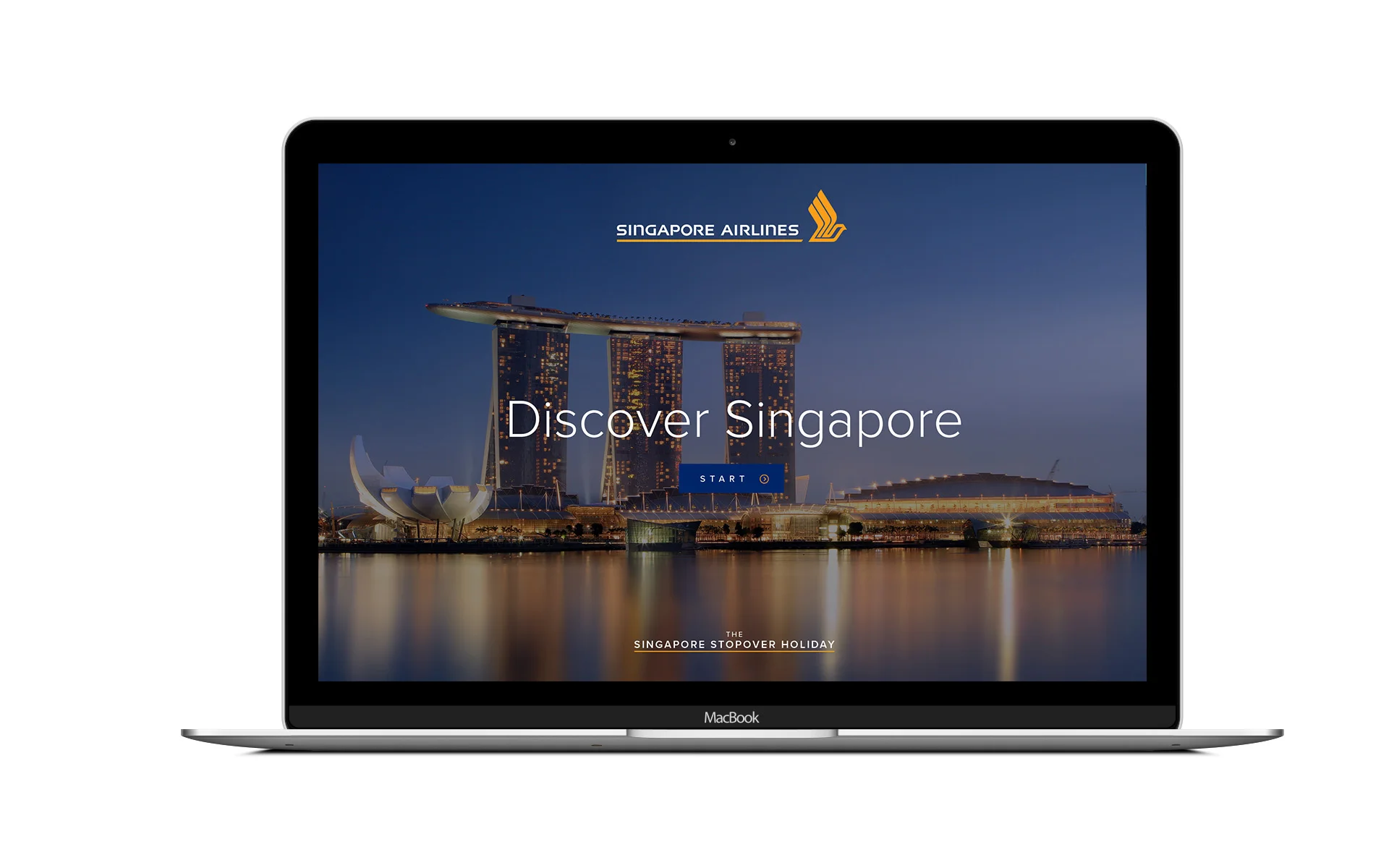 Homepage of Singapore Airlines campaign case study