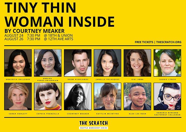 Our fifth show begins tomorrow! Tiny Thin Woman Inside explores the relationship women have with their bodies, media representations of weight loss, queer dating while fat, and general anxiety about the violence inherent in trying to fit into a socie