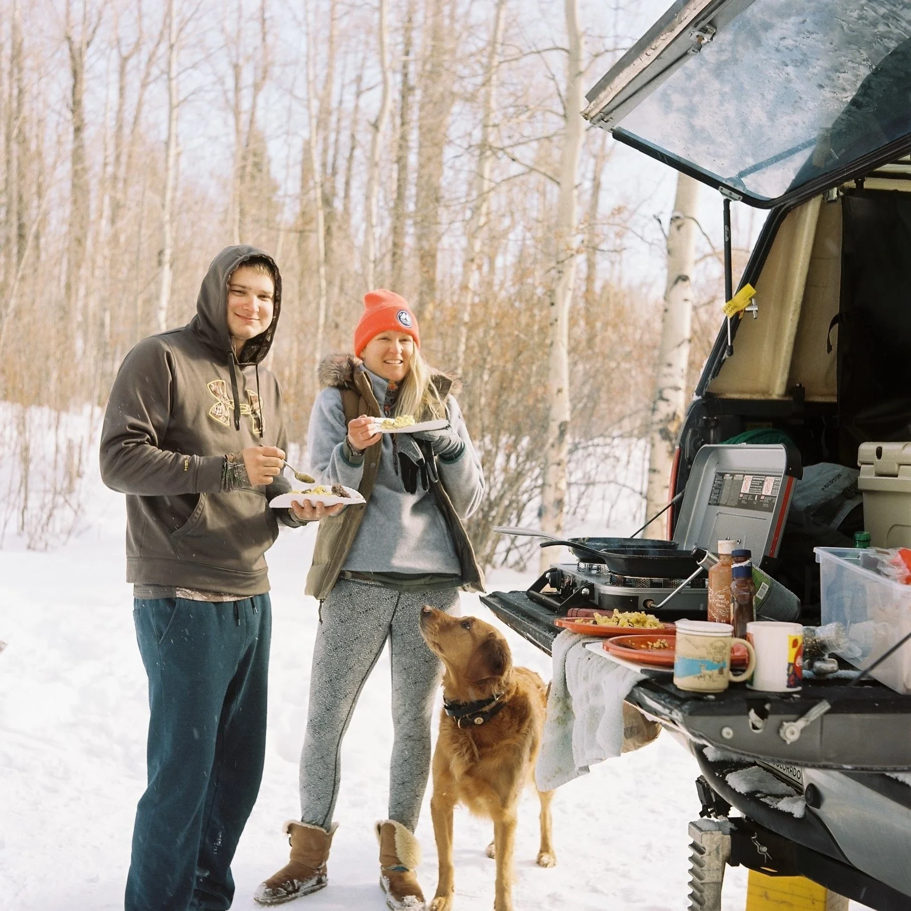  New friends! This is Matt, Tanya, and Cooper. They shred and also know how to make a bombbb breakfast. 