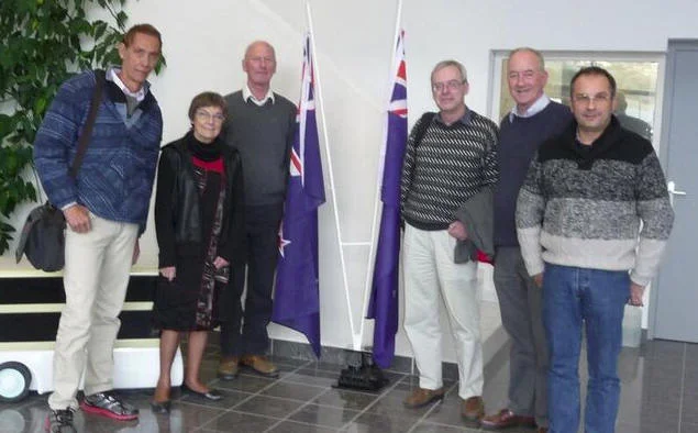 From left John Mennega, Annic Nègre, Mick Kain, Paul Gurr, Russell Fitts & Cyril Nègre