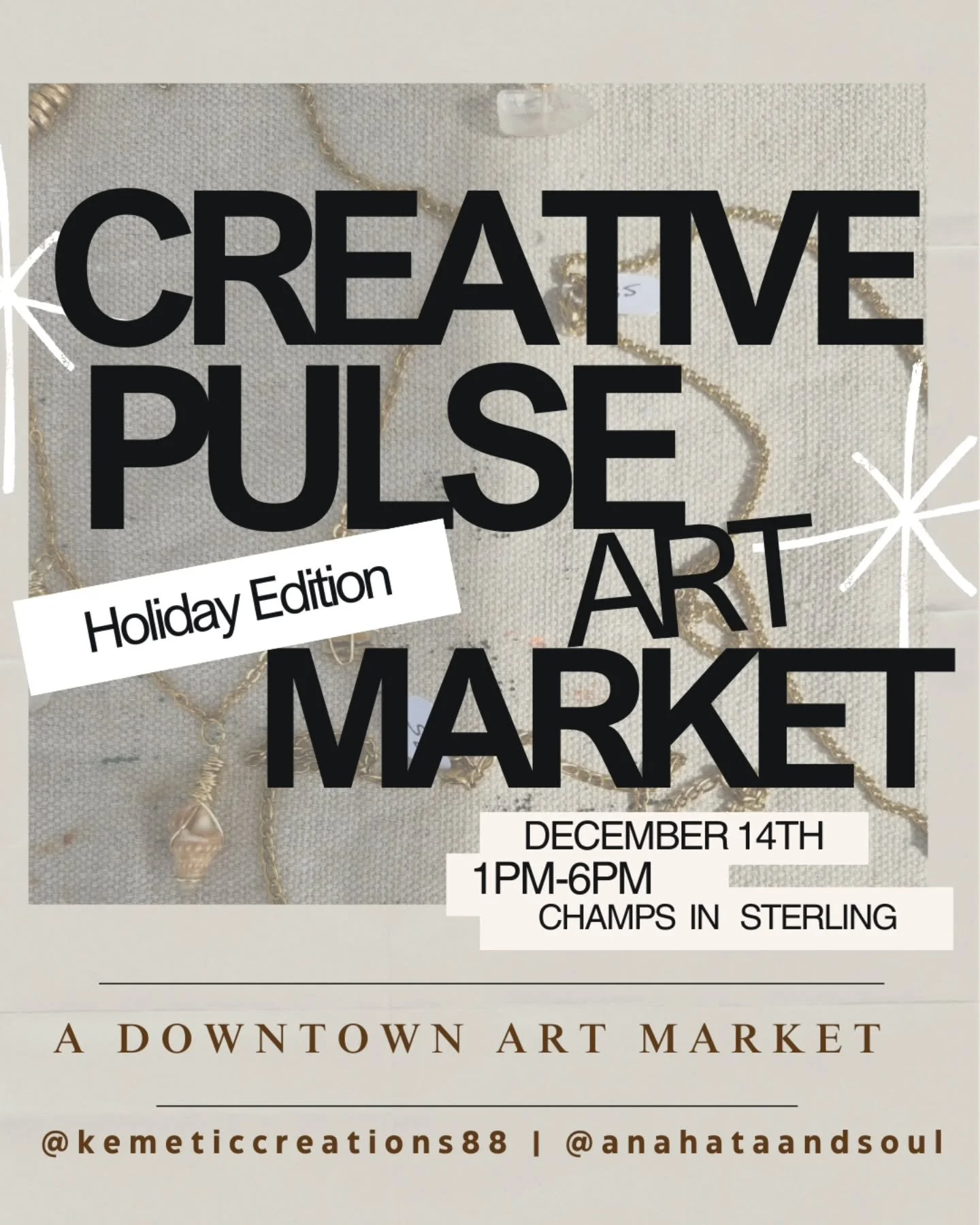 I would love to to feature more Quad Cities vendors in a few weeks for the Creative Pulse Art Market 🤍 Vendor link is in bio,  this is gonna be an amazing night! ✨️
Check out my website for more info!
@kemeticcreations88