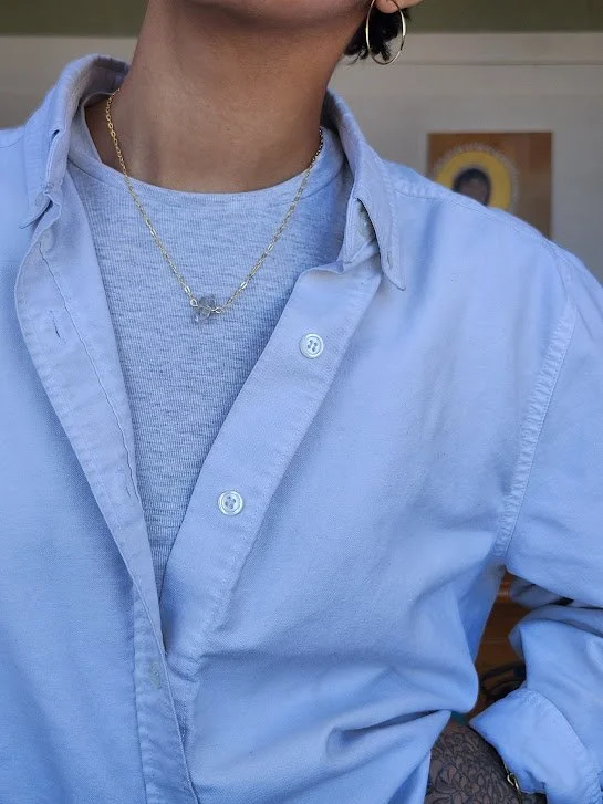 Herkimer diamond 18k Gold plated necklace