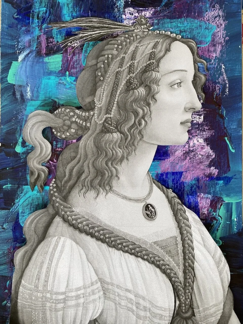 I chose a lovely renaissance image for this artwork
