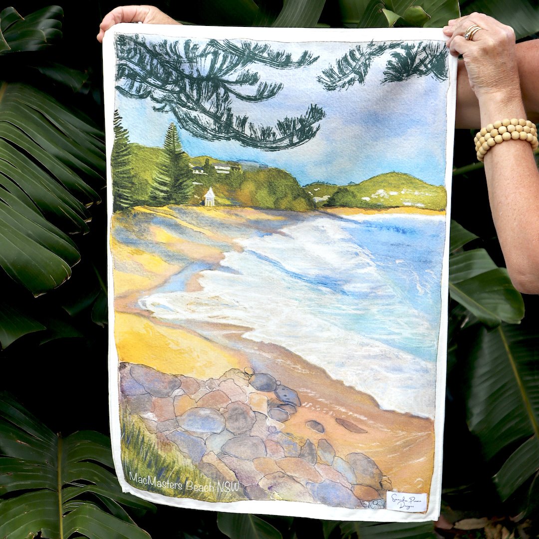 MacMasters Beach Tea Towel