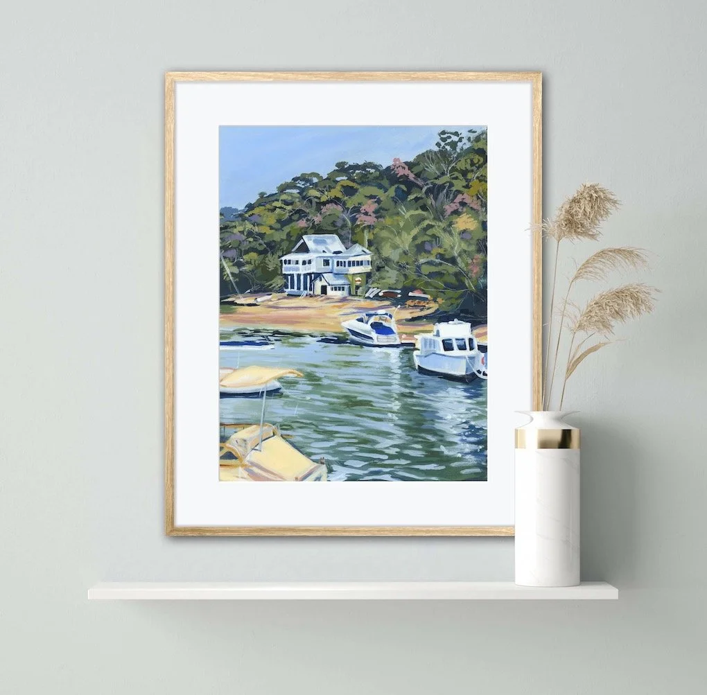 Lazy Afternoon Cottage Point Fine Art Giclee Print by Sancha Prowse
