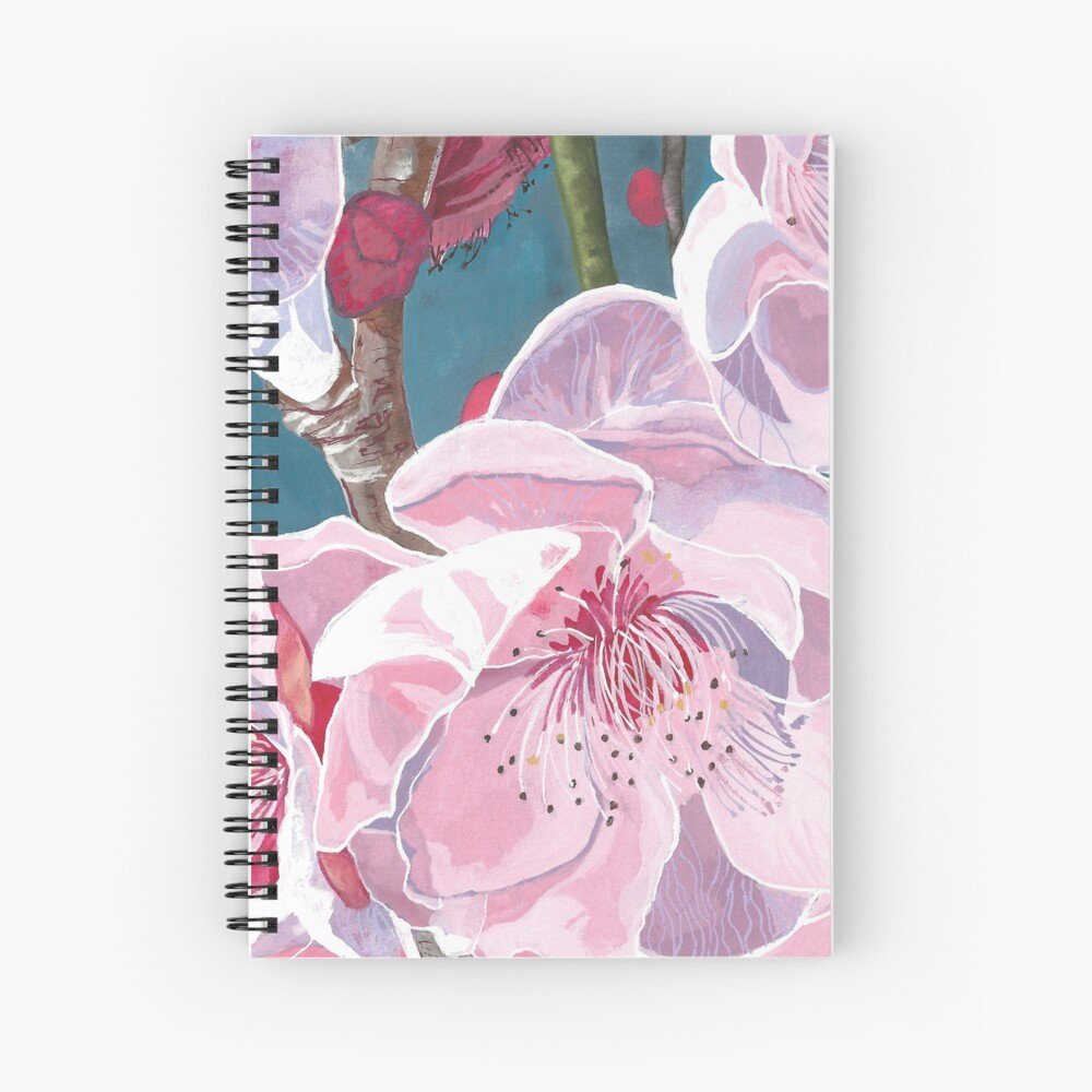 Cherry Blossom Spiral Notebook