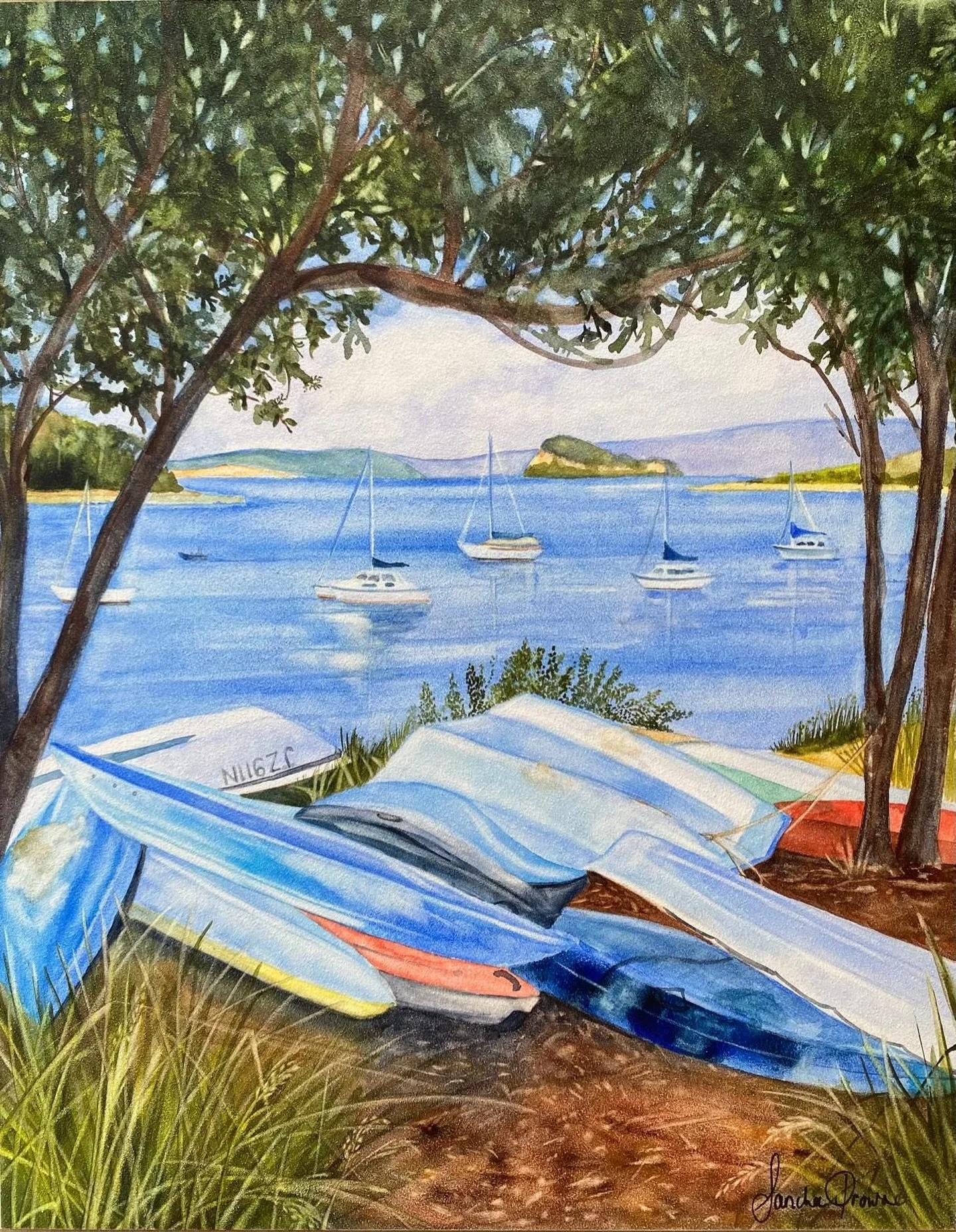&lsquo;Boats Beyond the Branches&rsquo; ~ Watercolour
30.5cms x 38cms

Part of the Salon 2026 Exhibition at @gosfordgallery on for another week.

All artworks available for sale.

#salon2026 #gosfordregionalgallery #sanchaprowse_creative #sanchaprows