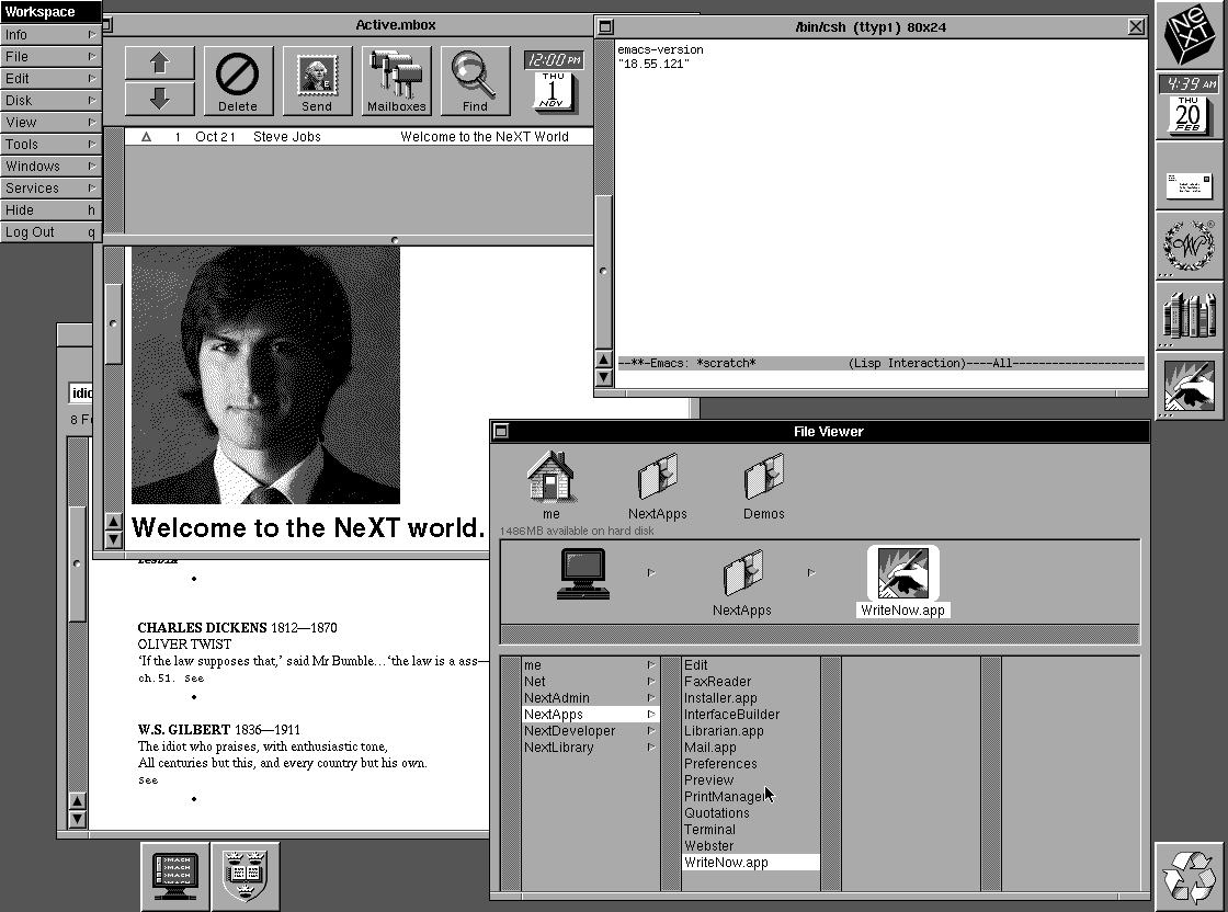 NeXTSTEP launched with a dark UI 30 years ago.