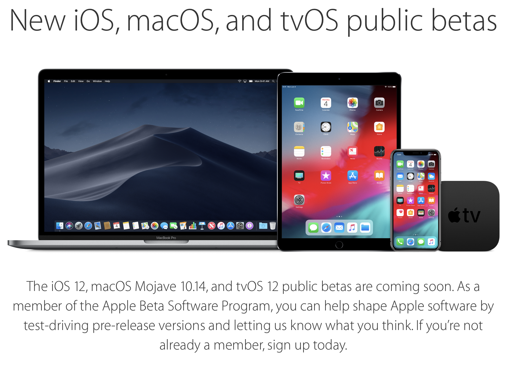 Apple calls is beta releases "pre-release versions" for good reason!