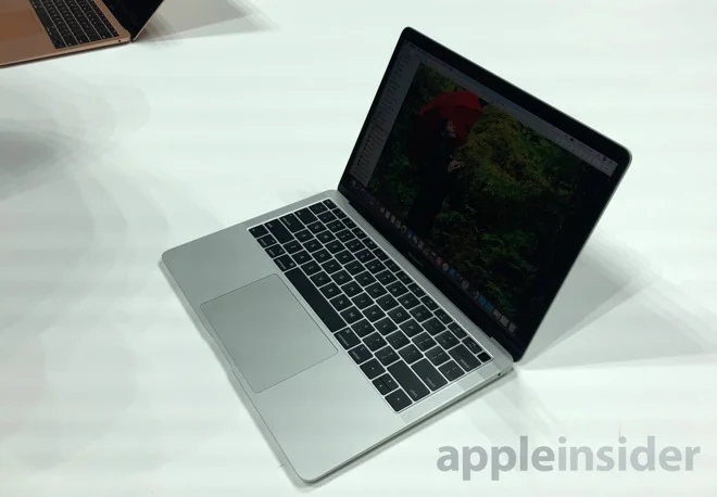 MacBook Air on display at Apple's October reveal