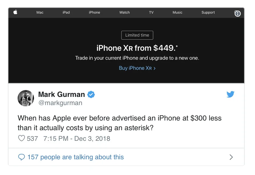 Apple was accepting trade-ins while Google was actually slashing prices