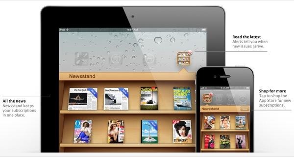 Newsstand attempted to draw attention to periodical-based app subscriptions, but most weren't designed well