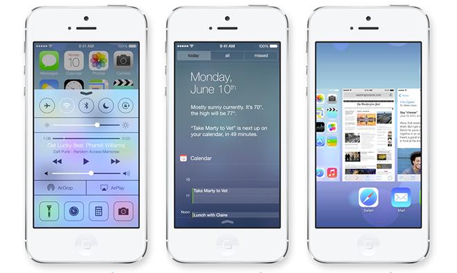iOS 7 toned down skeuomorphic UI complexity to defer attention to content