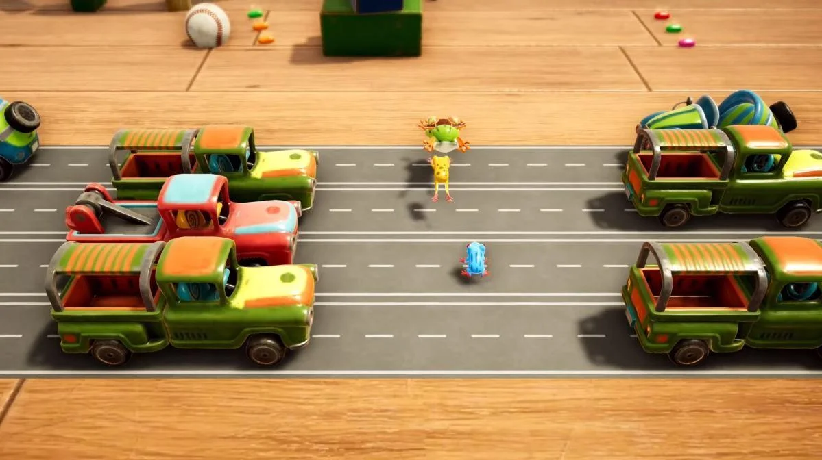Konami's updated classic Frogger In Toy Town