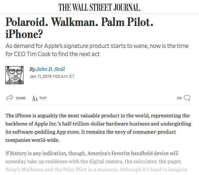 A newspaper is offering Apple advice on how to remain relevant and stay in business