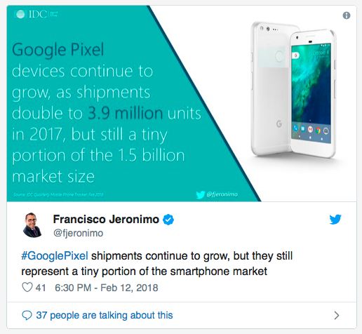 IDC numbers are at odds with IDC numbers, and definitions of words like "growth"